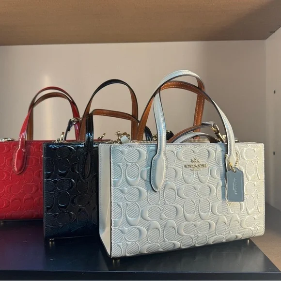 NWT Coach Nina Small Tote Bag In Signature Leather CT854